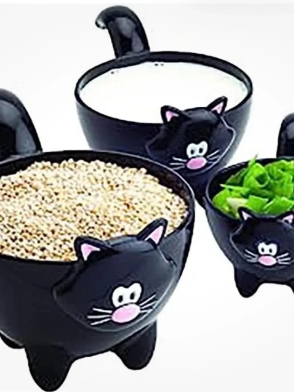 Joie Meow Black Cat Nesting Measuring Cups - 3 Piece Set